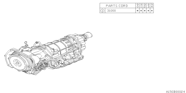 1992 Subaru Legacy Trans AY/TA102AA2AA Diagram for 31000AC030
