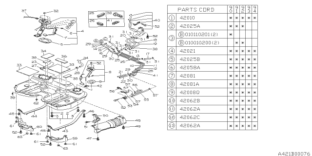 1990 Subaru Legacy Fuel Tank Diagram 4