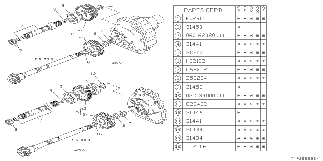1991 Subaru Legacy Reduction Gear Diagram