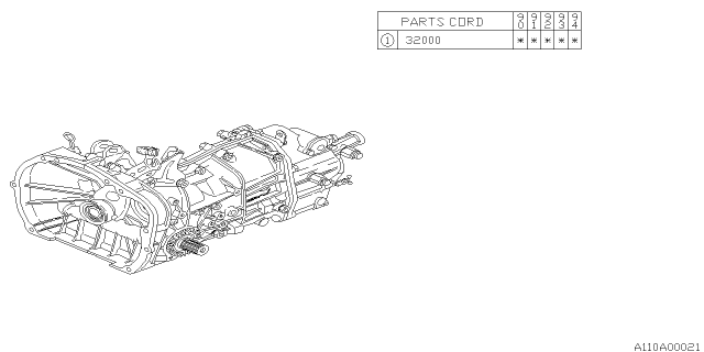 1991 Subaru Legacy Trans AY/TY752VJ1AA Diagram for 32000AC270