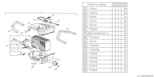 1994 Subaru Legacy Cooling Unit Diagram 3