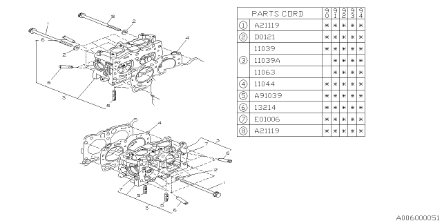 1991 Subaru Legacy Cylinder Head Diagram