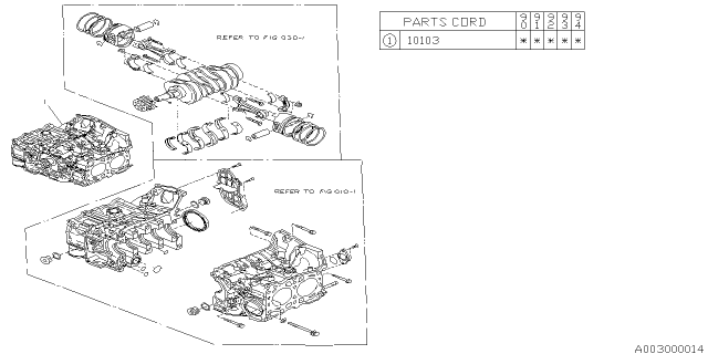 1990 Subaru Legacy PT680290 SHORTBLOCK Engine Diagram for 10103AA280