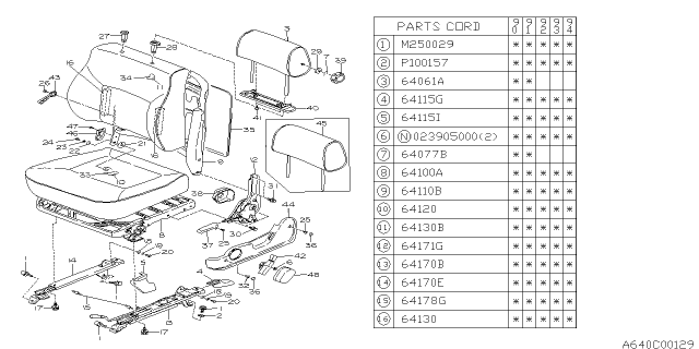 1991 Subaru Legacy Front Seat Diagram 7