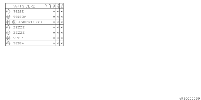 1993 Subaru Legacy Console Box Diagram 2