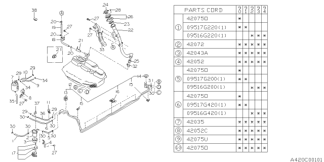 1990 Subaru Legacy Fuel Piping Diagram 6