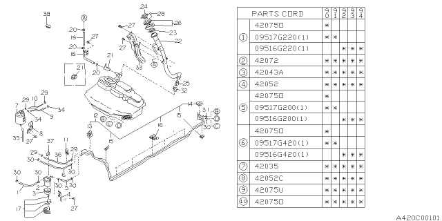 1991 Subaru Legacy Fuel Piping Diagram 6