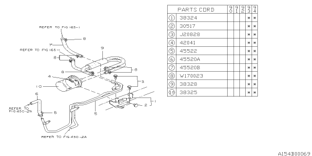 1993 Subaru Legacy Hose Assembly ATF Filter Diagram for 38328AA010