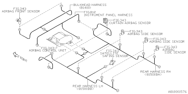 2019 Subaru Ascent Wiring Harness Center Bhd Diagram for 81402XC04A