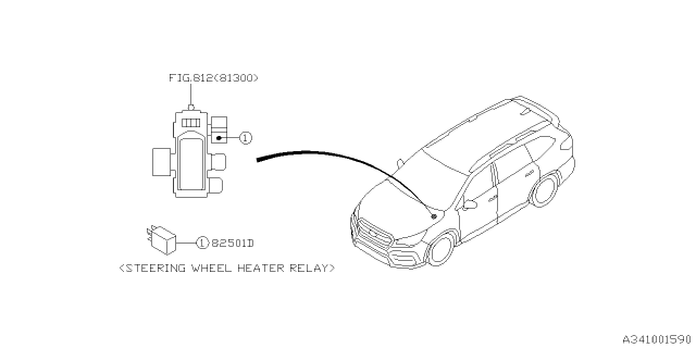 2020 Subaru Ascent Steering Column Diagram 1