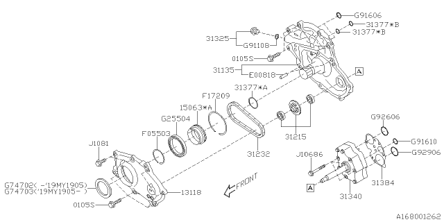 2019 Subaru Ascent Pump Assembly-Oil Tm Diagram for 31340AA830