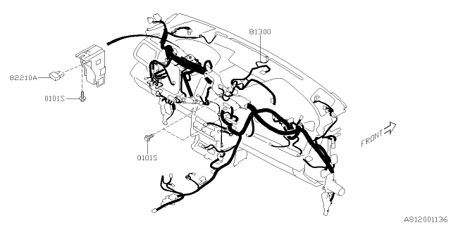 2019 Subaru Ascent Instrument Panel Harness Usa Diagram for 81302XC45A