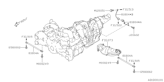 2021 Subaru Ascent Cord Earth Body CVT Diagram for 81804XC500