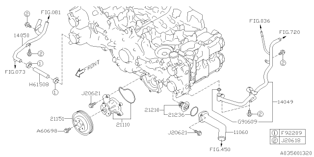 2019 Subaru Ascent Water Pump Diagram