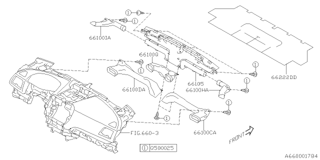2019 Subaru Ascent Instrument Panel Diagram 2