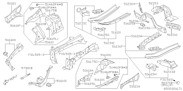 2019 Subaru Ascent Bracket Battery Complete Diagram for 51625FL34A9P