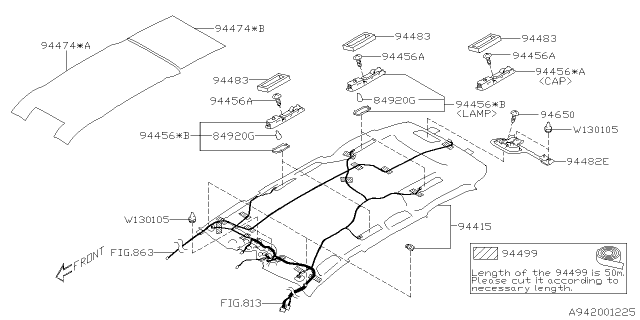 2020 Subaru Ascent Roof Trim Diagram 1