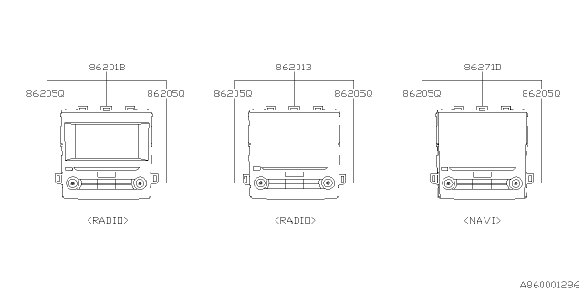 2020 Subaru Ascent Audio Parts - Radio Diagram 1