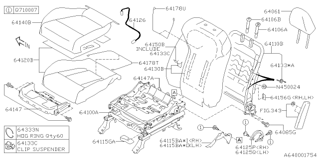 2019 Subaru Ascent Front Seat Diagram 4