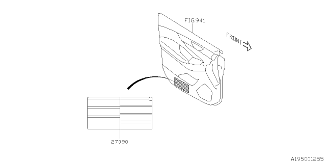 2020 Subaru Ascent Label-Caution Rdf Diagram for 27090AA07A