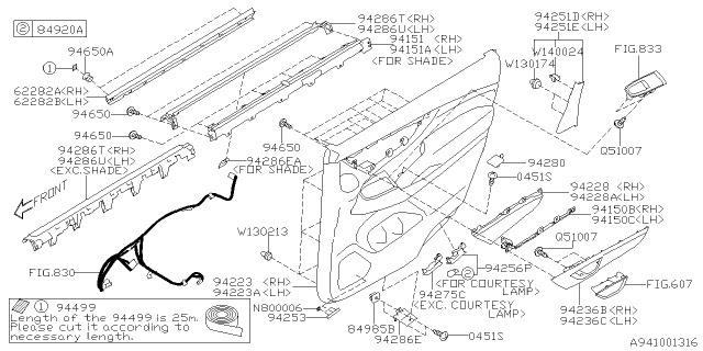 2019 Subaru Ascent Door Trim Diagram 2