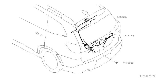 2019 Subaru Ascent Cord - Rear Diagram