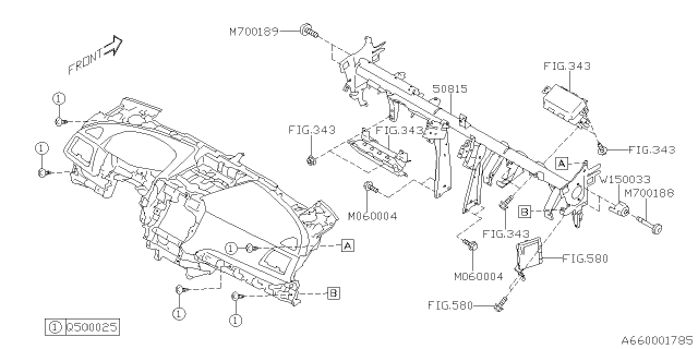 2019 Subaru Ascent Instrument Panel Diagram 5