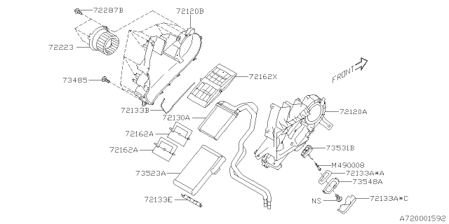 2021 Subaru Ascent Plate Diagram for 72144XC02A