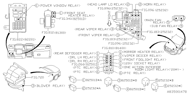 2020 Subaru Ascent Electrical Parts - Body Diagram 3