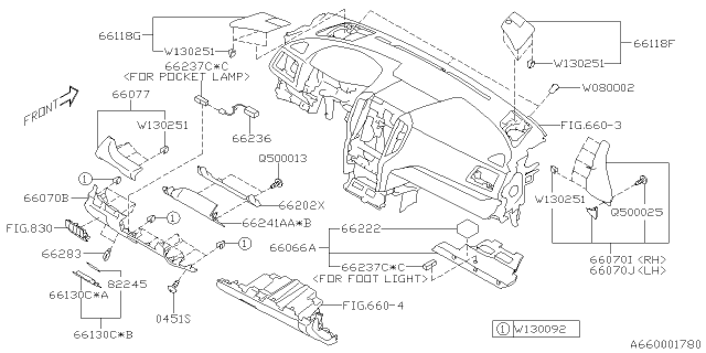 2019 Subaru Ascent Instrument Panel Diagram 3