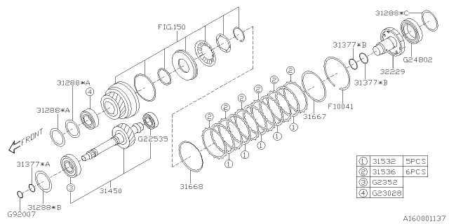 2021 Subaru Ascent Reduction Gear Diagram