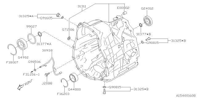 2021 Subaru Ascent Automatic Transmission Case Diagram 4