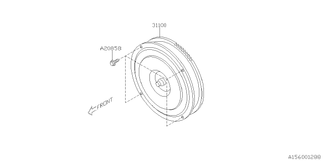 2020 Subaru Ascent Torque Converter & Converter Case Diagram 2