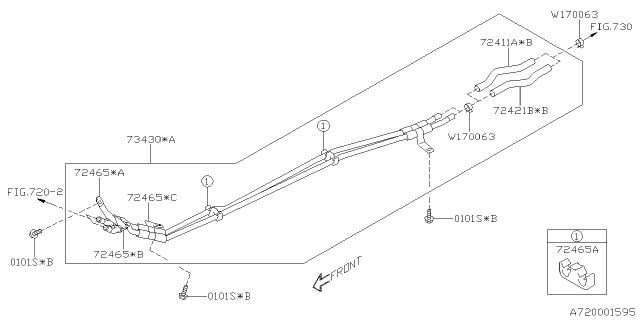 2020 Subaru Ascent Hose Heater In Rear C Diagram for 72415XC00A