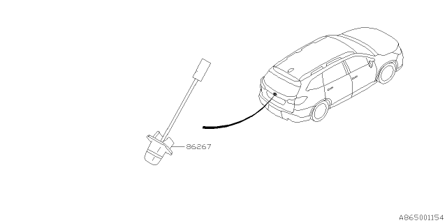 2021 Subaru Ascent Rear V Camera Assembly Diagram for 86267XC00A