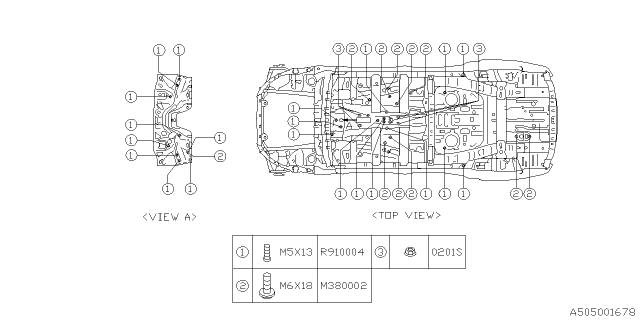 2019 Subaru Ascent Body Panel Diagram 9