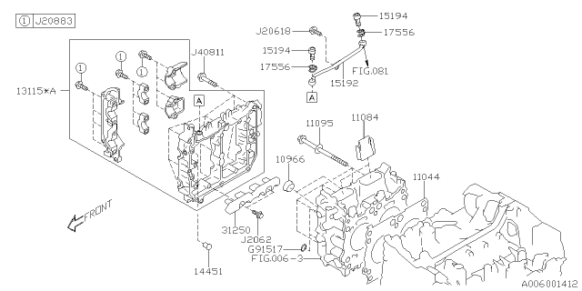 2021 Subaru Ascent Plate Cylinder Head Diagram for 11084AA220