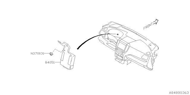 2020 Subaru Ascent ECU Assembly Head Lp Diagram for 84051XC000