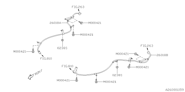 2020 Subaru Ascent Adapter Cord EPB RH Diagram for 26018XC00A