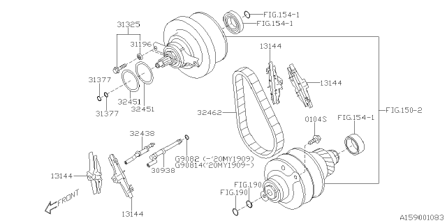 2020 Subaru Ascent Chain-VARIATOR Diagram for 32462AA060