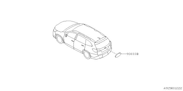 2020 Subaru Ascent Molding Diagram 2