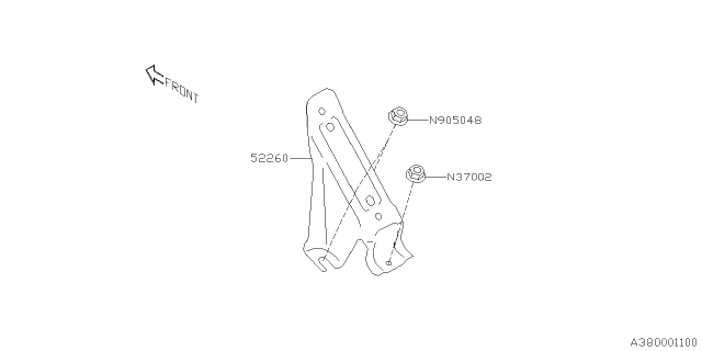 2019 Subaru Ascent Plate Foot Rest Diagram for 52260XC0009P