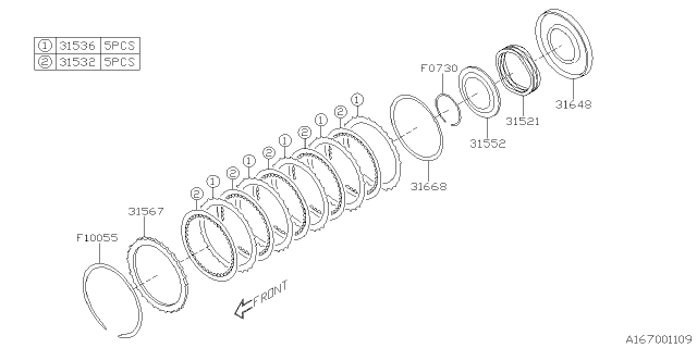 2020 Subaru Ascent Low & Reverse Brake Diagram