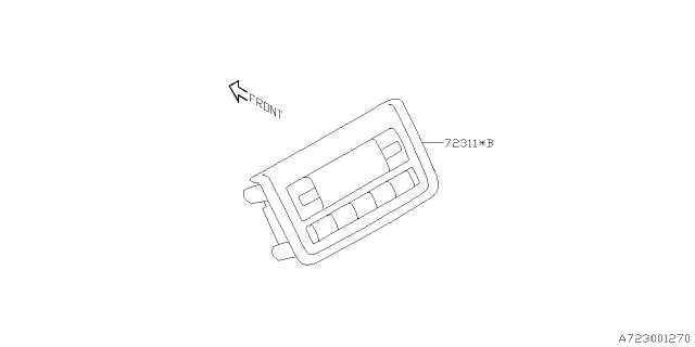 2021 Subaru Ascent Heater Control Assembly Rear Diagram for 72312XC01A