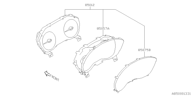 2019 Subaru Ascent Visor Diagram for 85057FL00A