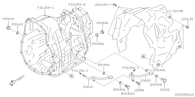 2020 Subaru Ascent Automatic Transmission Case Diagram 2