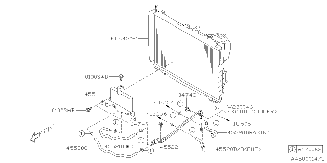 2019 Subaru Ascent Pipe ATF Complete Diagram for 45522XC00A