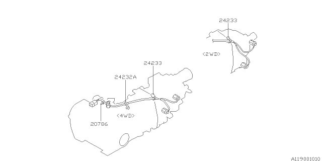 1995 Subaru Legacy Transmission Harness Diagram