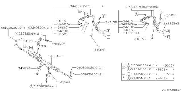 1998 Subaru Legacy Power Steering System Diagram 2