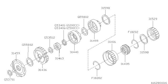 1997 Subaru Legacy Planetary Diagram